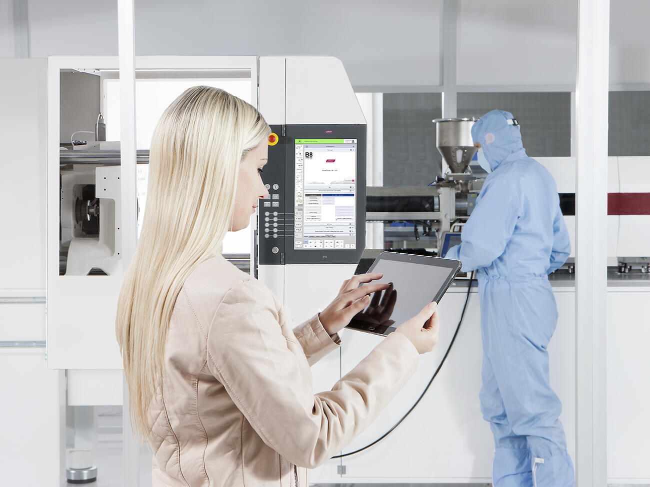 Medical clean room production and remote control